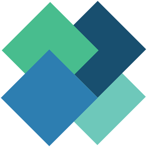 Knight City Logo four coloured squares in shades of blue and green